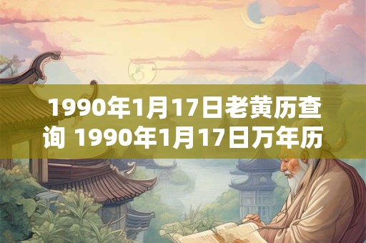 1990年1月17日老黄历查询 1990年1月17日万年历黄道吉日