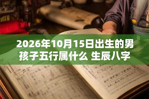 2026年10月15日出生的男孩子五行属什么 生辰八字取名