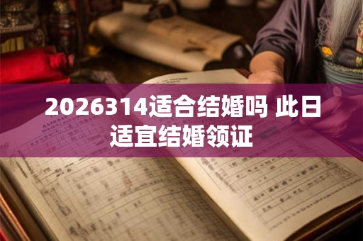 2026314适合结婚吗 此日适宜结婚领证 2026314适合结婚吗 此日适宜结婚领证
