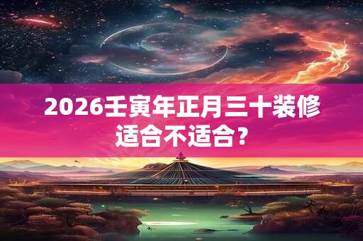 2026壬寅年正月三十装修适合不适合？