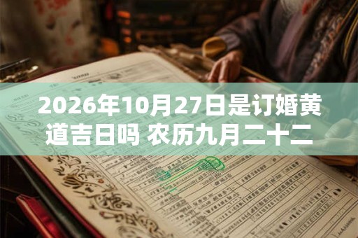 2026年10月27日是订婚黄道吉日吗 农历九月二十二日子好吗