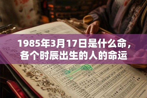 1985年3月17日是什么命,各个时辰出生的人的命运 1985年3月17日是什么命,各个时辰出生的人的命运