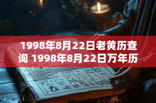 1998年8月22日老黄历查询 1998年8月22日万年历黄道吉日