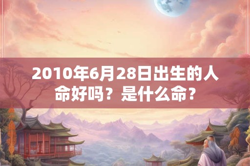 2010年6月28日出生的人命好吗？是什么命？