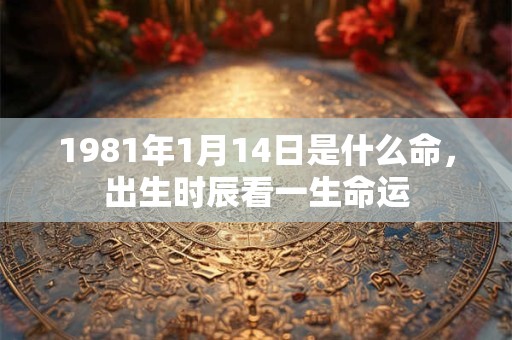 1981年1月14日是什么命，出生时辰看一生命运
