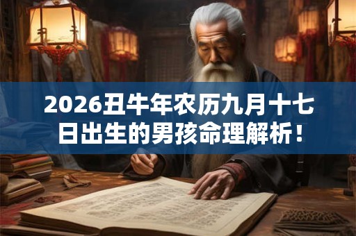 2026丑牛年农历九月十七日出生的男孩命理解析！