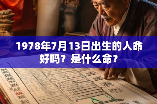 1978年7月13日出生的人命好吗？是什么命？