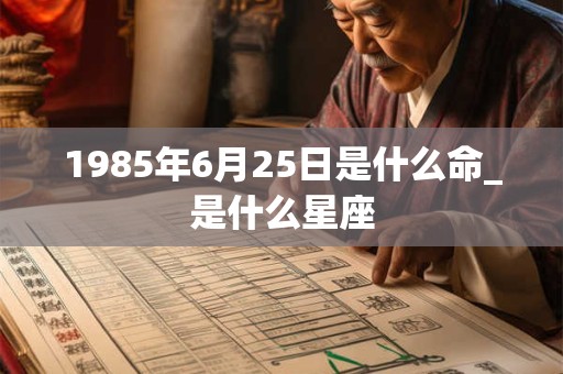 1985年6月25日是什么命_是什么星座 1985年6月25日是什么命_是什么星座