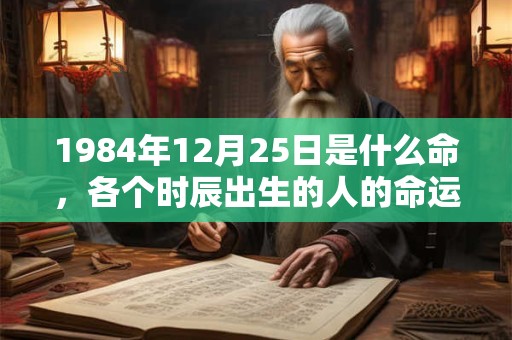1984年12月25日是什么命，各个时辰出生的人的命运