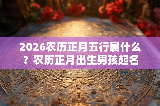 2026农历正月五行属什么？农历正月出生男孩起名