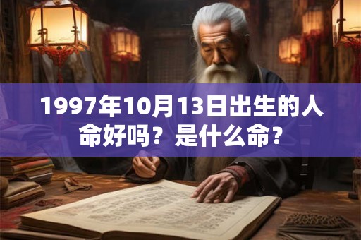 1997年10月13日出生的人命好吗？是什么命？
