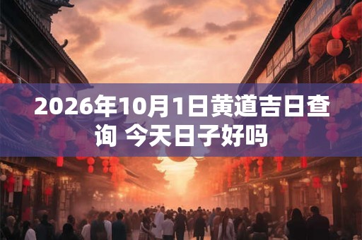 2026年10月1日黄道吉日查询 今天日子好吗