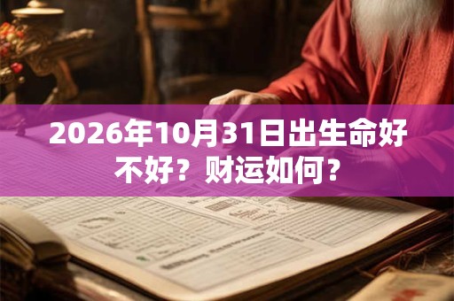 2026年10月31日出生命好不好？财运如何？