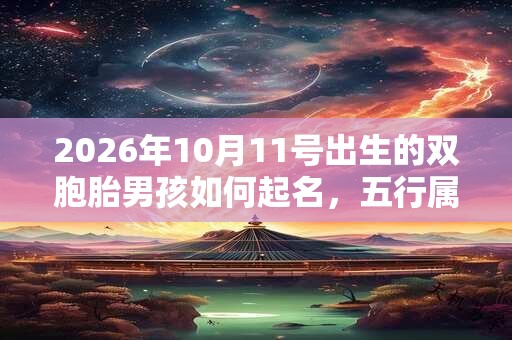 2026年10月11号出生的双胞胎男孩如何起名，五行属什么