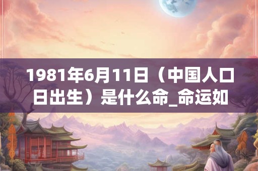1981年6月11日（中国人口日出生）是什么命_命运如何