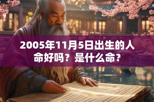 2005年11月5日出生的人命好吗？是什么命？