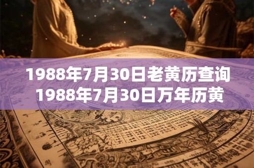 1988年7月30日老黄历查询 1988年7月30日万年历黄道吉日