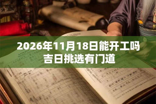 2026年11月18日能开工吗 吉日挑选有门道
