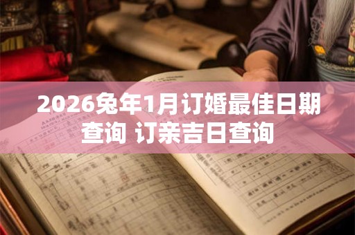 2026兔年1月订婚最佳日期查询 订亲吉日查询