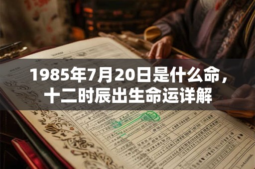 1985年7月20日是什么命,十二时辰出生命运详解 1985年7月20日是什么命,十二时辰出生命运详解