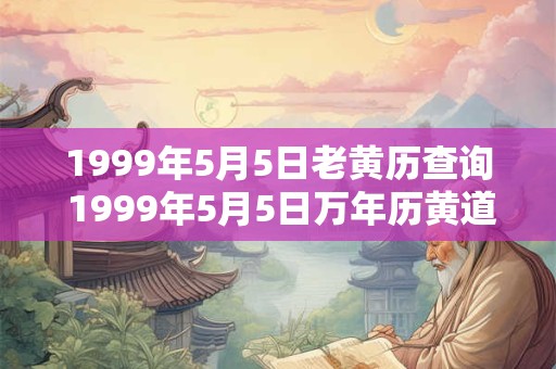 1999年5月5日老黄历查询 1999年5月5日万年历黄道吉日