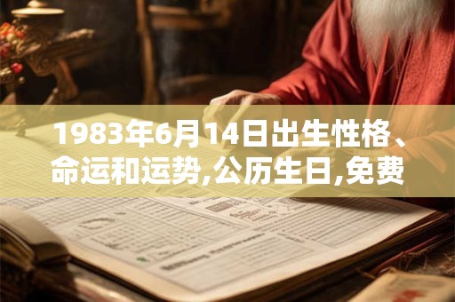 1983年6月14日出生性格、命运和运势,公历生日,免费算命