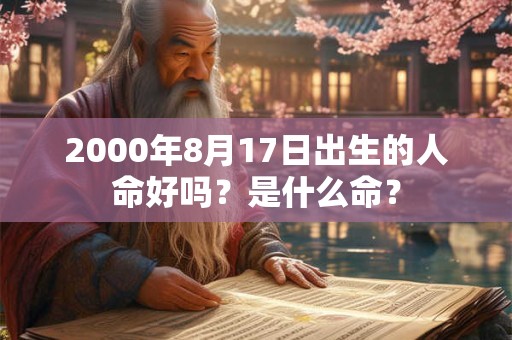 2000年8月17日出生的人命好吗？是什么命？