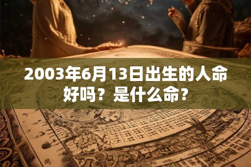 2003年6月13日出生的人命好吗？是什么命？