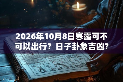 2026年10月8日寒露可不可以出行？日子卦象吉凶？