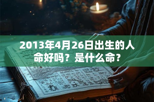 2013年4月26日出生的人命好吗?是什么命? 2013年4月26日出生的人命好吗?是什么命?