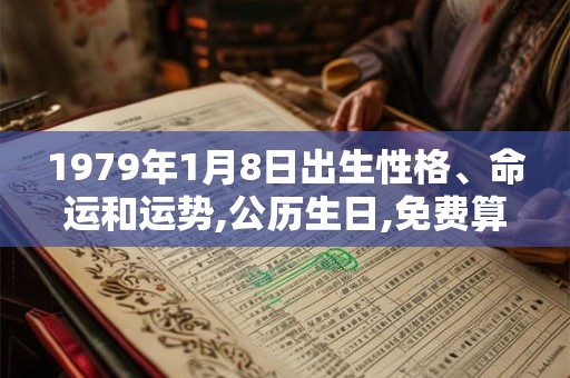 1979年1月8日出生性格、命运和运势,公历生日,免费算命
