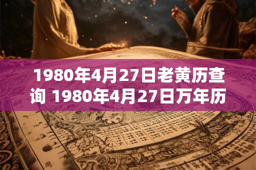 1980年4月27日老黄历查询 1980年4月27日万年历黄道吉日 1980年4月27日老黄历查询 1980年4月27日万年历黄道吉日