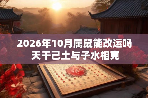 2026年10月属鼠能改运吗 天干己土与子水相克 2026年10月属鼠能改运吗 天干己土与子水相克
