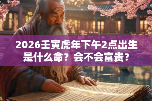 2026壬寅虎年下午2点出生是什么命？会不会富贵？
