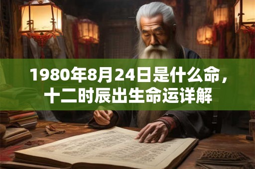 1980年8月24日是什么命，十二时辰出生命运详解