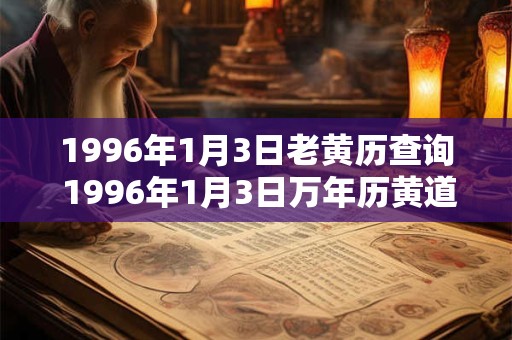 1996年1月3日老黄历查询 1996年1月3日万年历黄道吉日 1996年1月3日老黄历查询 1996年1月3日万年历黄道吉日