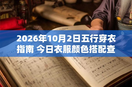 2026年10月2日五行穿衣指南 今日衣服颜色搭配查询 2026年10月2日五行穿衣指南 今日衣服颜色搭配查询
