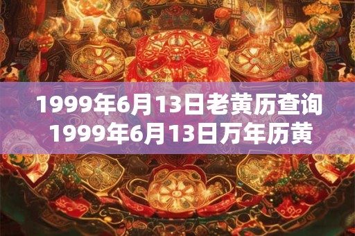 1999年6月13日老黄历查询 1999年6月13日万年历黄道吉日 1999年6月13日老黄历查询 1999年6月13日万年历黄道吉日