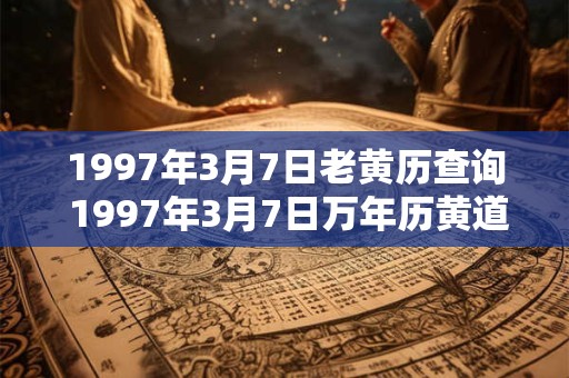 1997年3月7日老黄历查询 1997年3月7日万年历黄道吉日