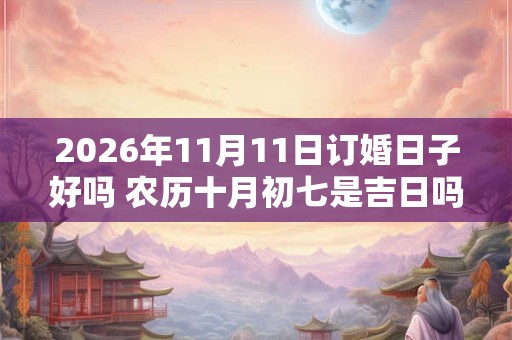 2026年11月11日订婚日子好吗 农历十月初七是吉日吗