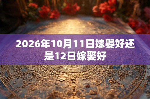 2026年10月11日嫁娶好还是12日嫁娶好