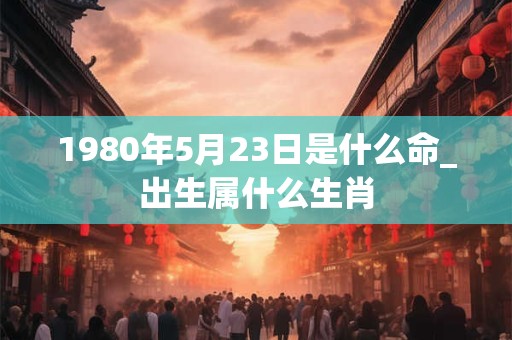 1980年5月23日是什么命_出生属什么生肖