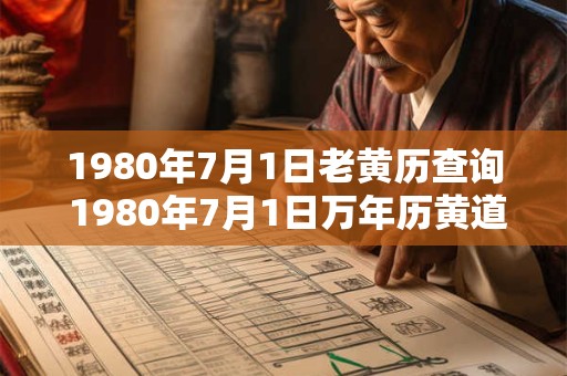 1980年7月1日老黄历查询 1980年7月1日万年历黄道吉日