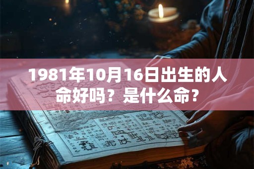 1981年10月16日出生的人命好吗？是什么命？