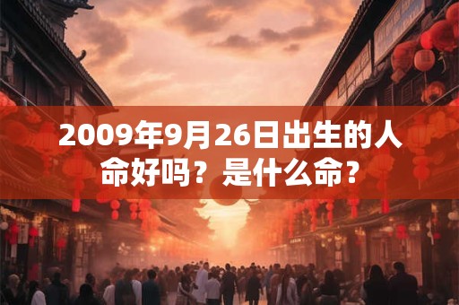 2009年9月26日出生的人命好吗?是什么命? 2009年9月26日出生的人命好吗?是什么命?