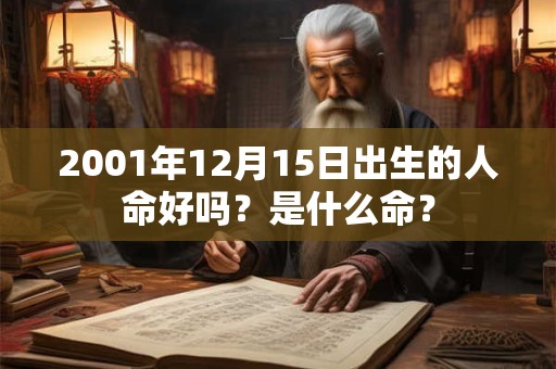 2001年12月15日出生的人命好吗？是什么命？