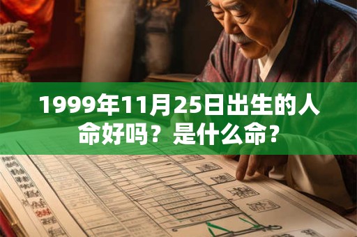 1999年11月25日出生的人命好吗？是什么命？