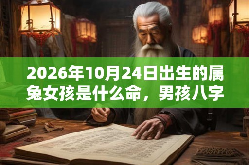 2026年10月24日出生的属兔女孩是什么命，男孩八字命运分析
