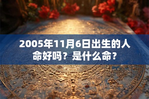 2005年11月6日出生的人命好吗？是什么命？