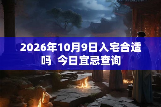 2026年10月9日入宅合适吗  今日宜忌查询